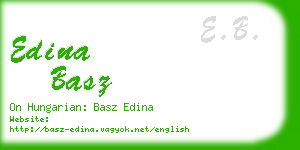 edina basz business card